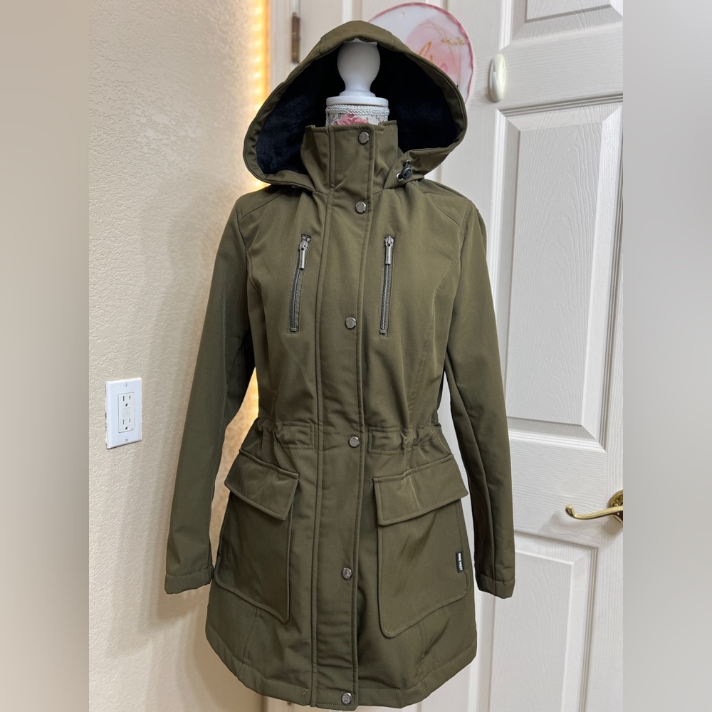 Nine West Khaki Utility Jacket with Hood